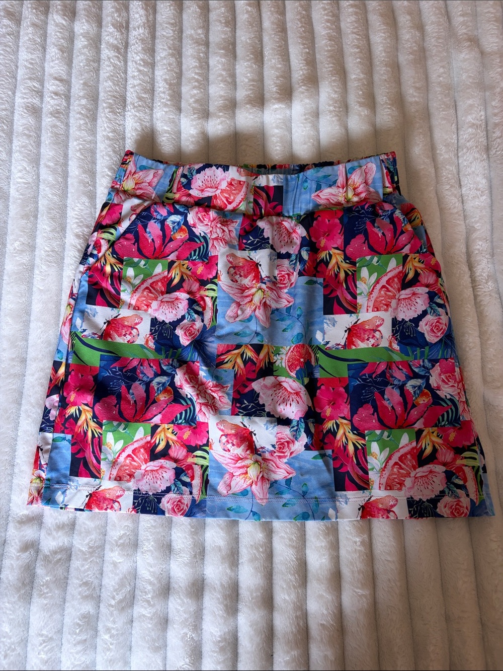 Kyodan Floral Patchwork Skirt with Shorts